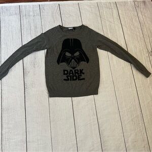 Star Wars sweater women’s small grey gray Darth Vader crew neck
